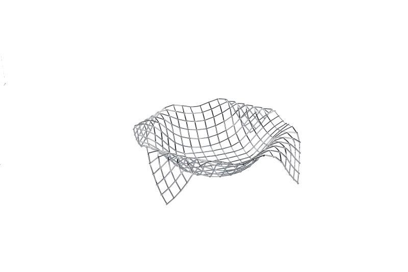 Wire basket 32x32xH7,5cm chrome Album