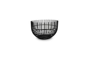 Wire basket 15xH9,5cm black Iris