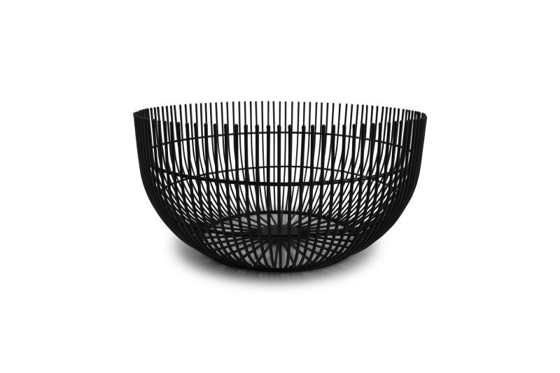 Wire basket 25xH12cm black Iris