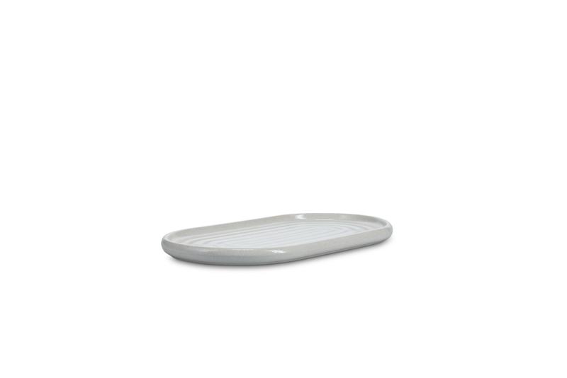 Serving dish 35x19,5xH2cm beige Mochi
