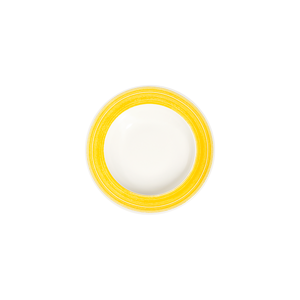 Fresh Yellow Frame Deep Plate 23 cm 350 cc