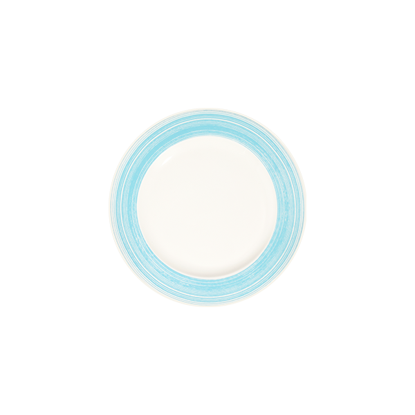 Fresh Blue Frame Flat Plate 25 cm