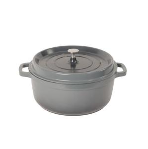 Casserole Round charcoal 4.26L with silver knob