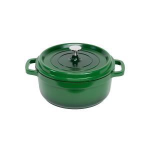 Casserole Round Green 6.8L with silver knob