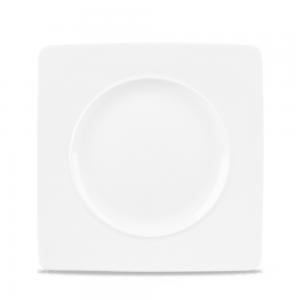 Alc Ambience White Medium Rim Square Plate 8.25´ Box 6´