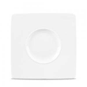 Alc Ambience White Wide Rim Square Plate 8.25´ Box 6´