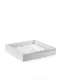 Platter SQ Marble 30x30xh5, white