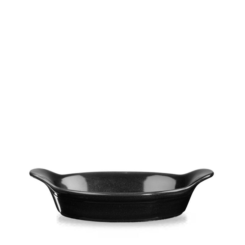 Oynx Black  Large Round Eared Dish 7.125 Box 6