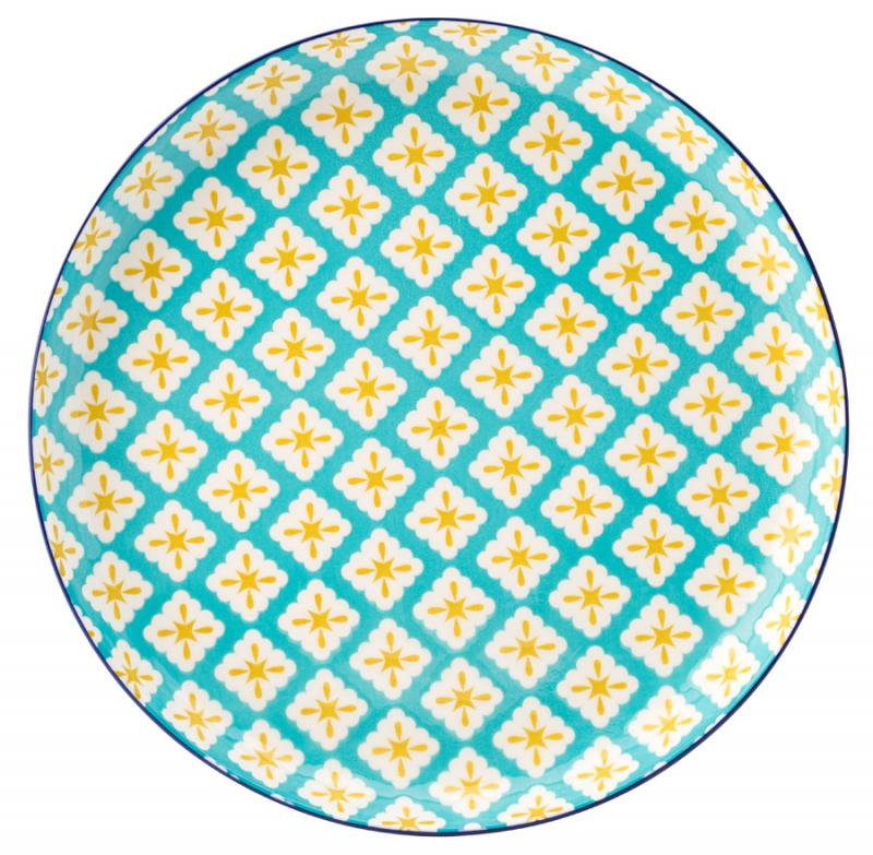 Cadiz Blue & Yellow Plate 10.5´ (27cm)´