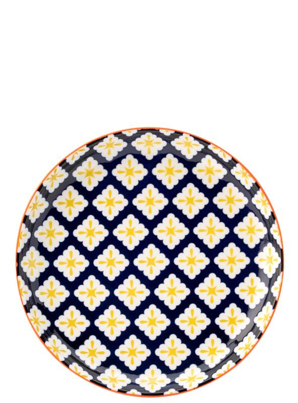 Cadiz Blue & Orange Plate 8´ (20cm)´