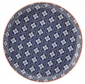 Cadiz Blue & Orange Plate 10.5´ (27cm)´