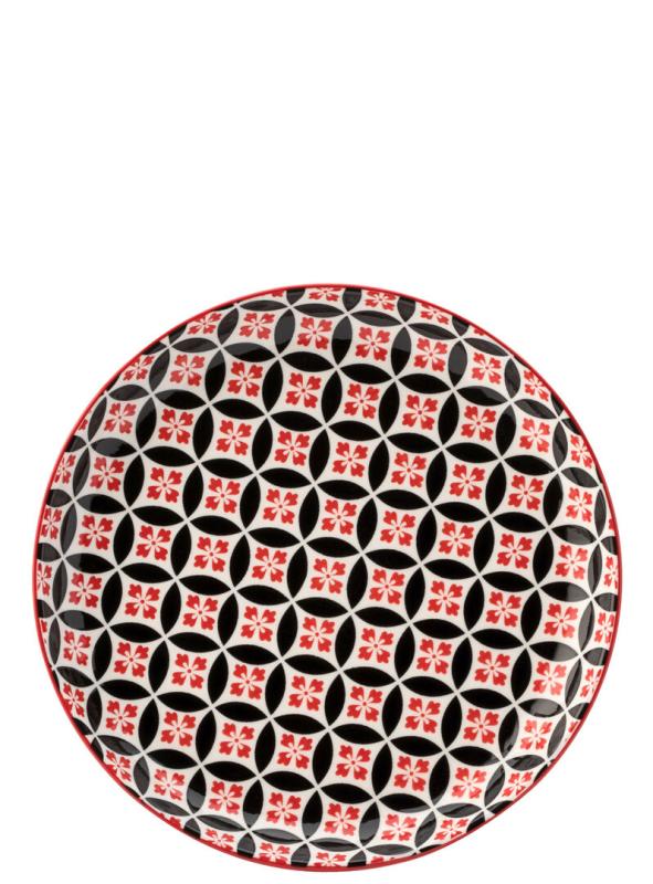 Cadiz Red & Black Plate 8´ (20cm)´