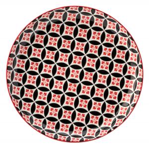 Cadiz Red & Black Plate 8´ (20cm)´
