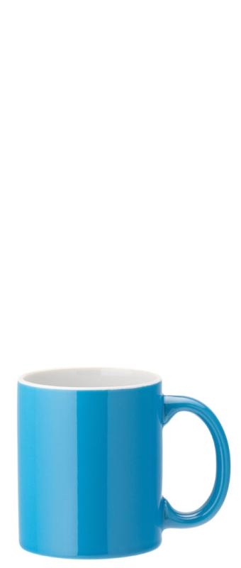 Pure White Straight-Sided Mug 12oz (34cl) - Blue