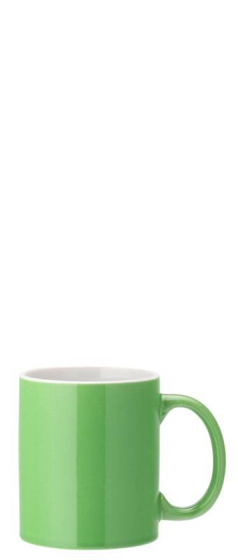 Pure White Straight-Sided Mug 12oz (34cl) - Green