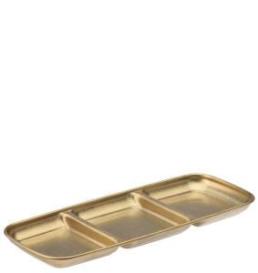 Gold Artemis Triple Dip Tray (22.5cm x 9cm)