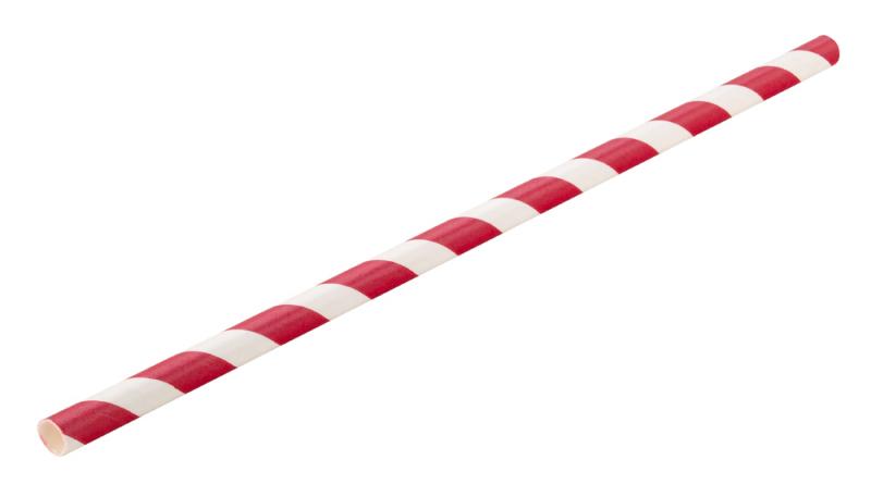 Paper Red Stripe Straw 8´ (20cm)´