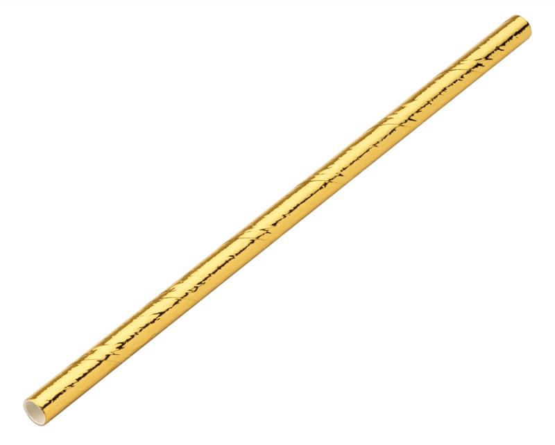 Paper Gold Cocktail Straw 5.5´ (14cm) 5mm´