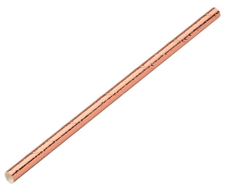 Paper Copper Cocktail Straw 5.5´ (14cm) 5mm Bore´
