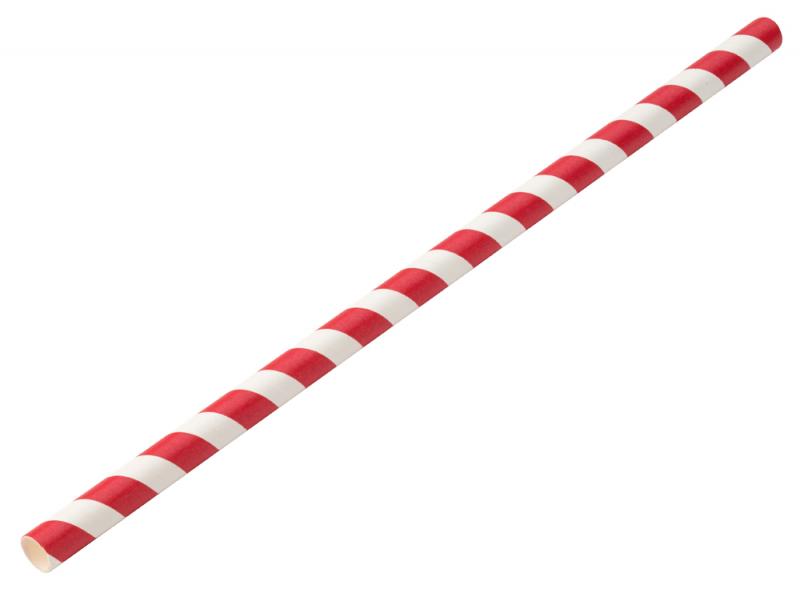 Paper Jumbo Red Stripe Straw 9´ (23cm) 8mm Bore´