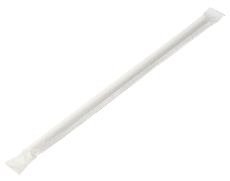 Paper Wrapped White Straw 8´ (20cm) Box of 250´