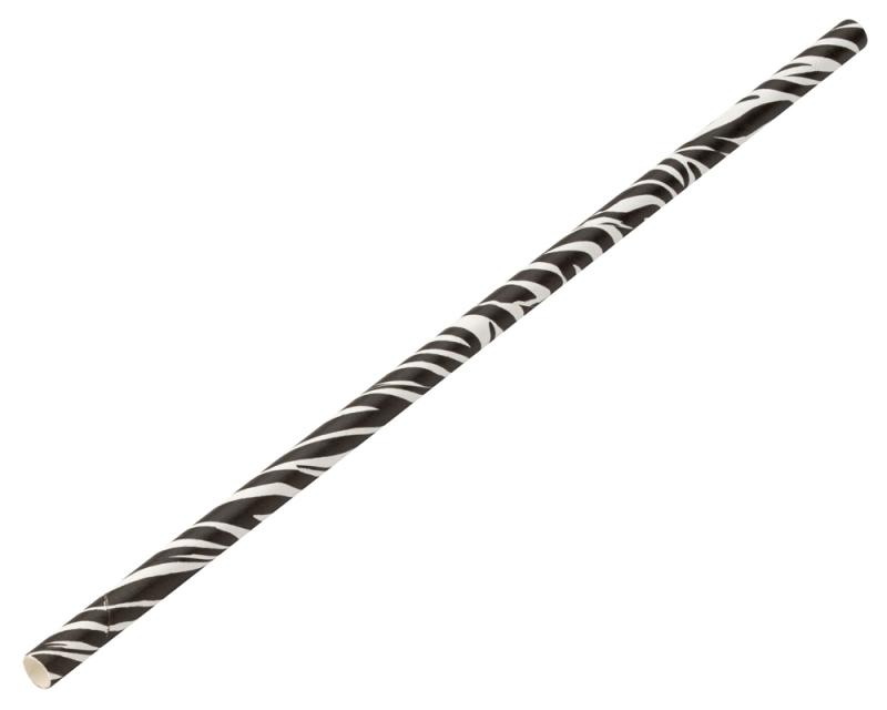 Paper Zebra Straw 8´ (20cm) Box of 250´