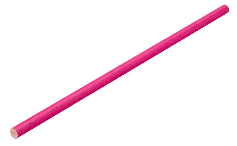 Paper Solid Pink Straw 8´ (20cm) Box of 250´