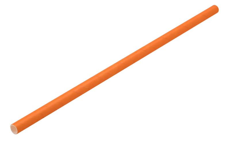 Paper Solid Orange Straw 8´ (20cm) Box of 250´