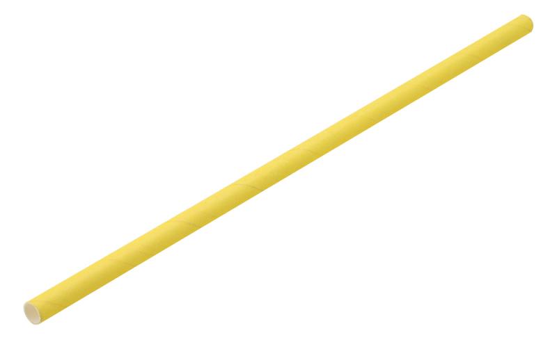 Paper Solid Yellow Straw 8´ (20cm) Box of 250´