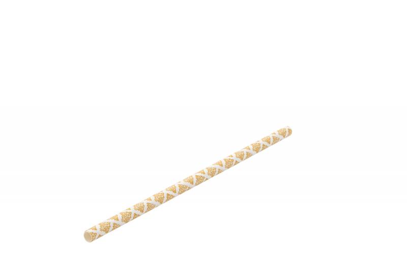 Paper Filigree Gold Cocktail Straw 5.5´ (14cm)´