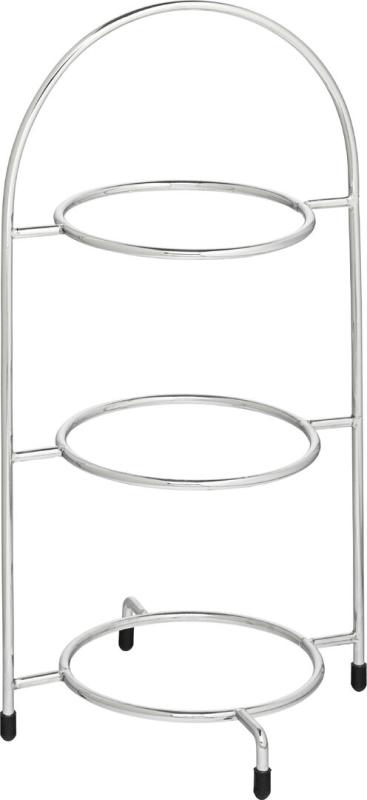 Chrome 3 Tier Plate Stand 15.5´ (39cm)´