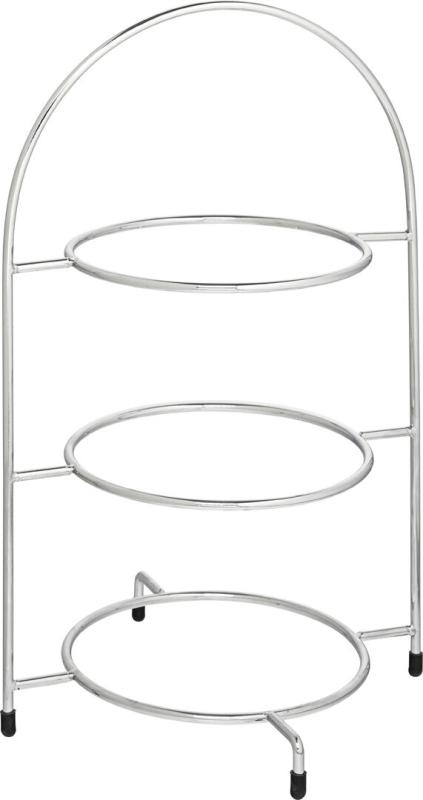 Chrome 3 Tier Plate Stand 16.5´ (42cm)´