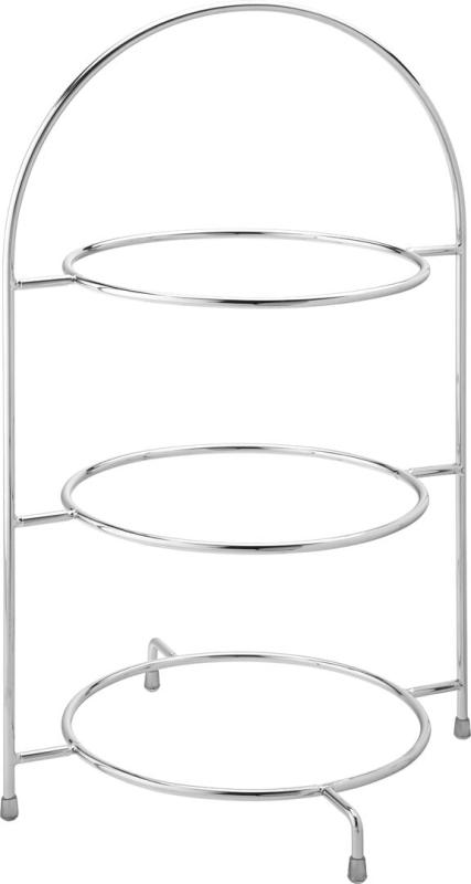 Chrome 3 Tier Plate Stand 17´ (43cm)´