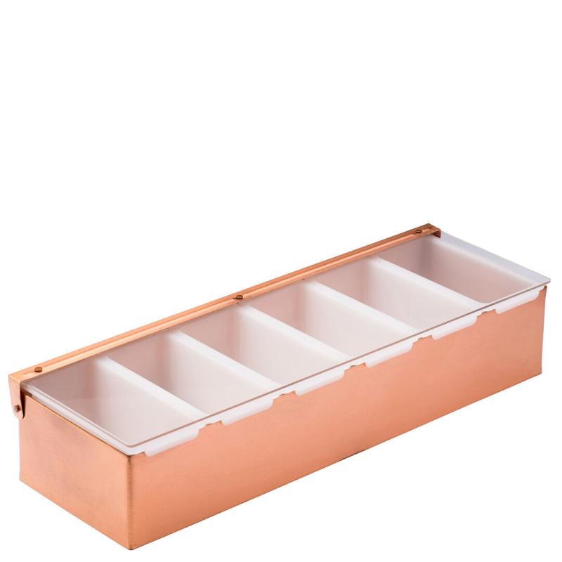 Copper Condiment Holder - 6 Inserts 17.5´ (44.5cm)´
