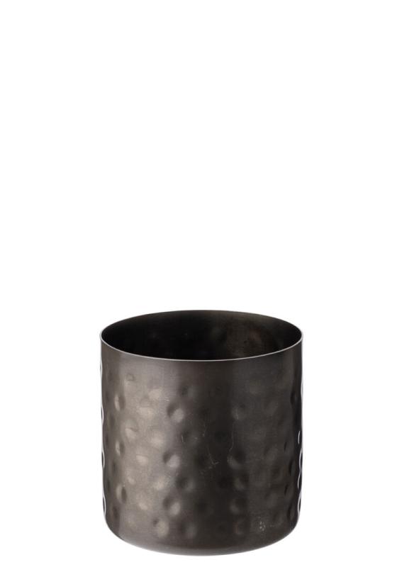 Black Vintage Steel Hammered Chip Cup 3.5" (8.5cm)