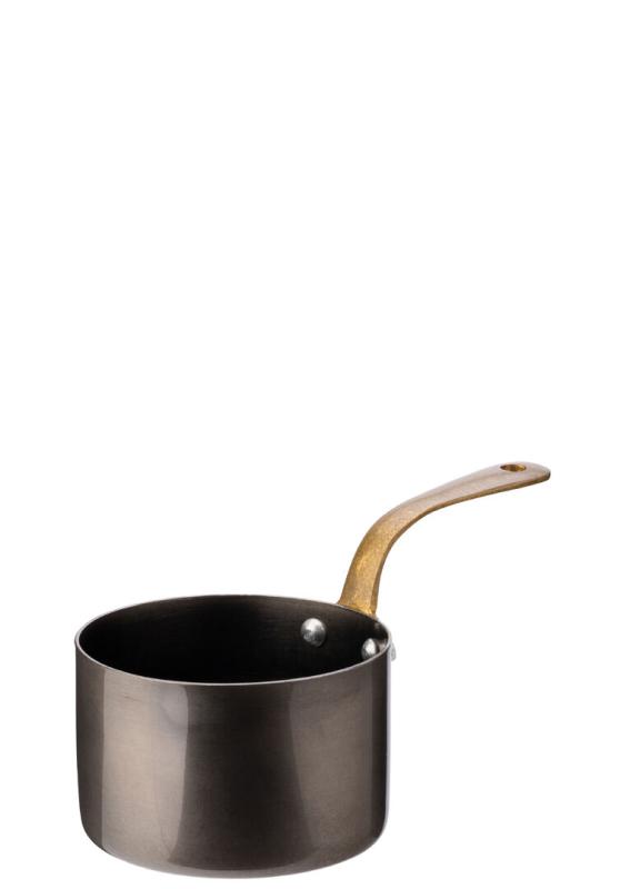 Black Vintage Steel Mini Sauce Pan 3.5" (9cm)