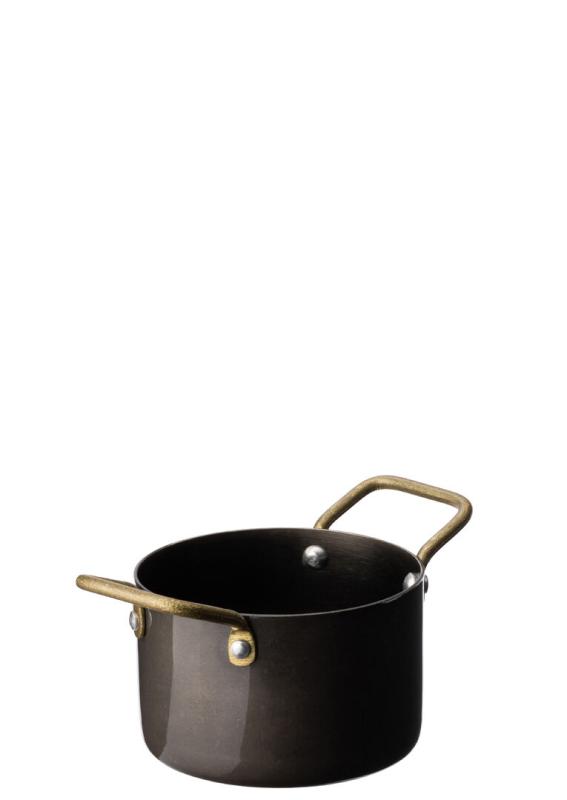 Black Vintage Steel Mini Casserole Dish 3.5" (9cm)