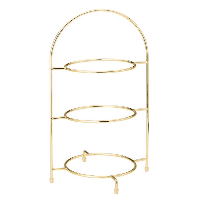 Gold 3 Tier Plate Stand 16.5´ (42cm)´