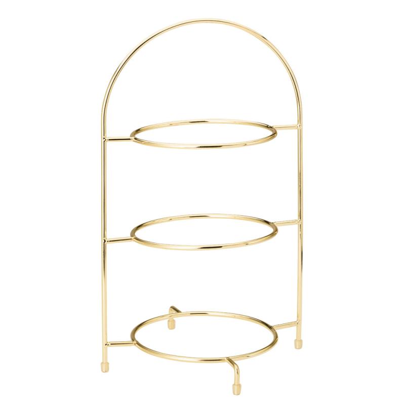 Gold 3 Tier Plate Stand 16.5´ (42cm)´