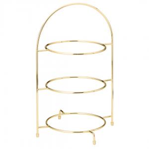 Gold 3 Tier Plate Stand 17´ (43cm)´