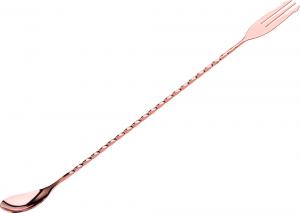 Fork End Copper Cocktail Mixing Spoon 12´ (30cm)´