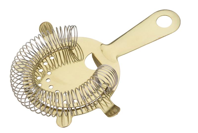 Gold Cocktail Strainer 4 Prong