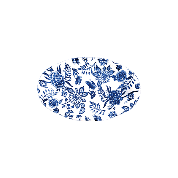 Herba Blue Fulya Oval Platter 21 cm