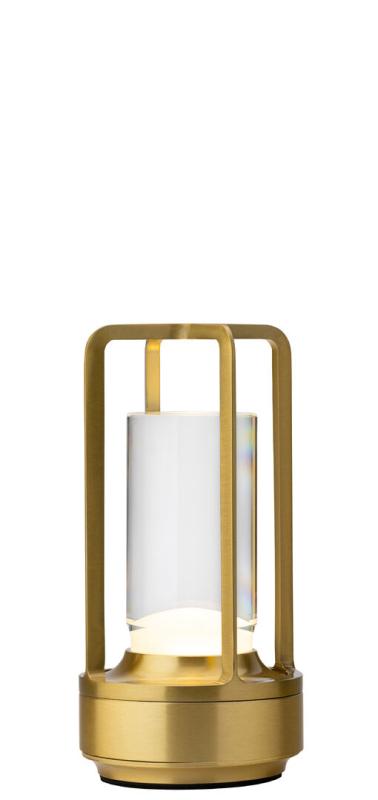 Cuba LED Cordless Lamp 17.5cm - Brushed Gold