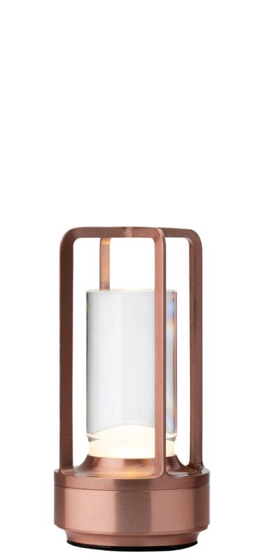 Cuba LED Cordless Lamp 17.5cm - Brushed Copper
