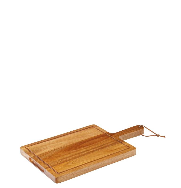 Chicago Acacia Board & Leather Strap 11.75 x 9´´