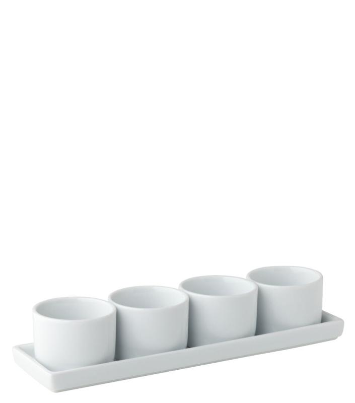 Titan Gourmet 4 Round Bowls & Tray 9 x 2.75´´