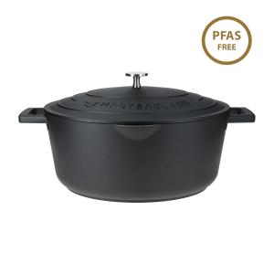 MasterClass Recycled Cast Aluminium Oval 6 Litre Casserole Dish, Black, Gift Box