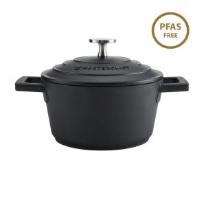 MasterClass Cast Aluminium Black Casserole Dish, 1.4L