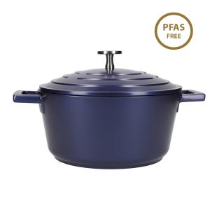MasterClass Lightweight 2.5 Litre Casserole Dish - Metallic Blue